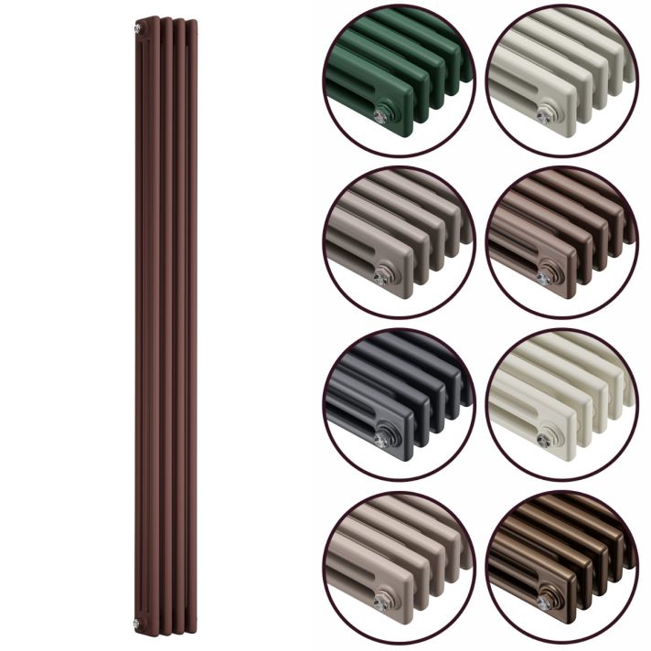 1500 x 203mm 'Accent Collection' Vertical Traditional 3 Column Radiator