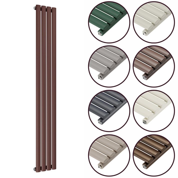 1780 x 236mm 'Accent Collection' Single Oval Tube Vertical Radiator