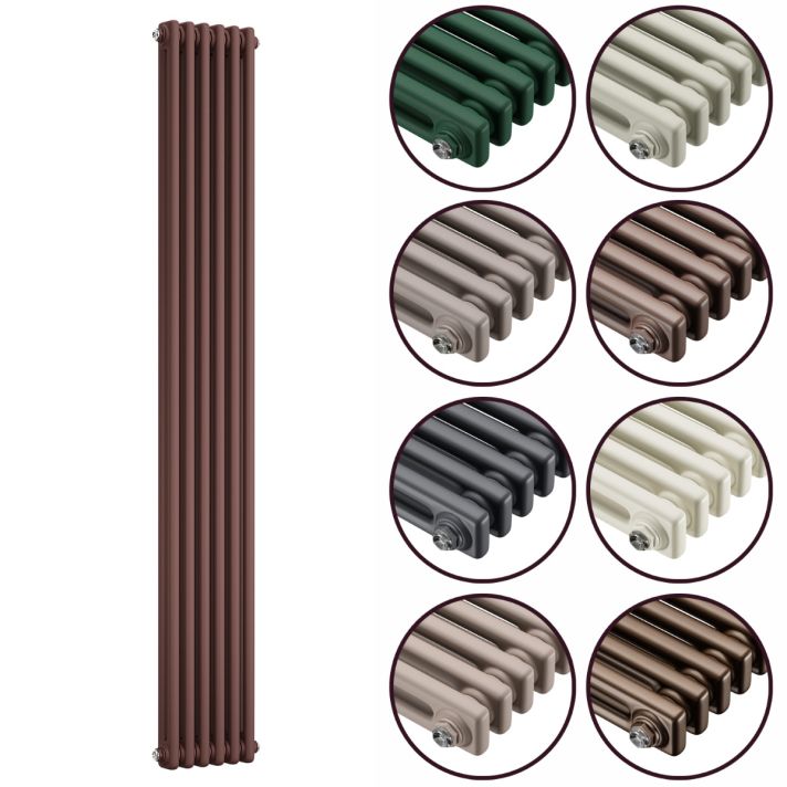 1500 x 293mm 'Accent Collection' Vertical Traditional 2 Column Radiator