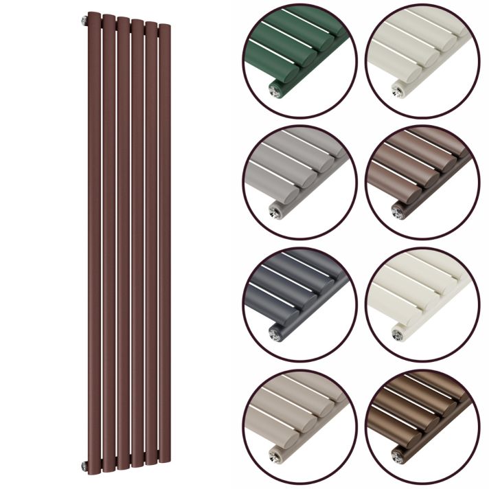 1780 x 354mm 'Accent Collection' Single Oval Tube Vertical Radiator