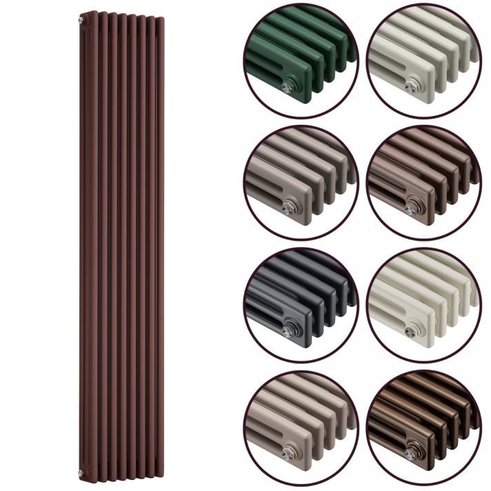 1800 x 383mm 'Accent Collection' Vertical Traditional 3 Column Radiator