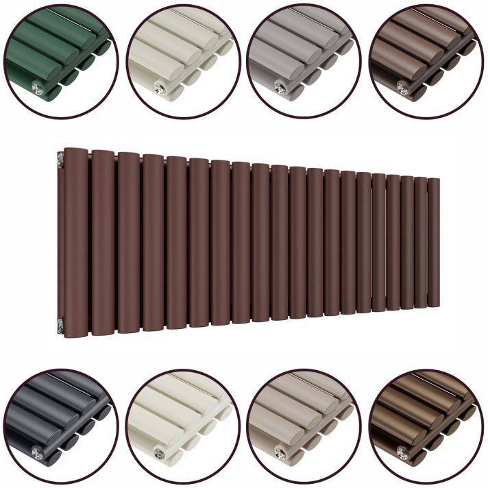 400 x 1180mm 'Accent Collection' Double Oval Tube Horizontal Radiator