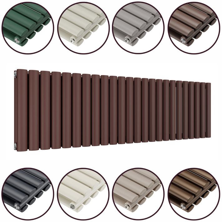 400 x 1411mm 'Accent Collection' Double Oval Tube Horizontal Radiator
