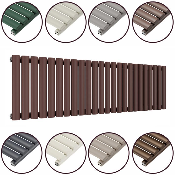 400 x 1411mm 'Accent Collection' Single Oval Tube Horizontal Radiator