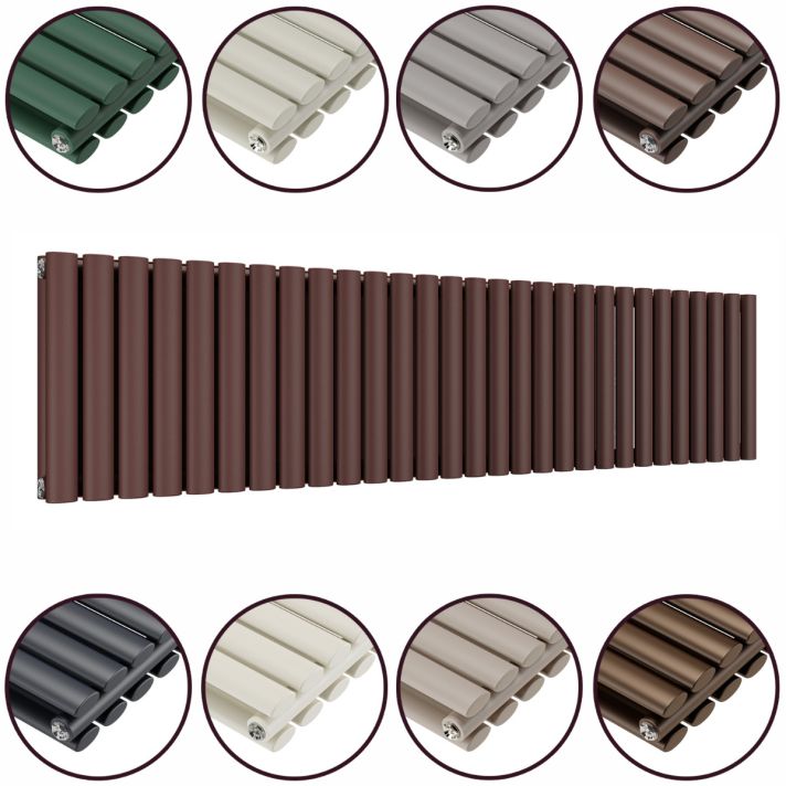 400 x 1652mm 'Accent Collection' Double Oval Tube Horizontal Radiator