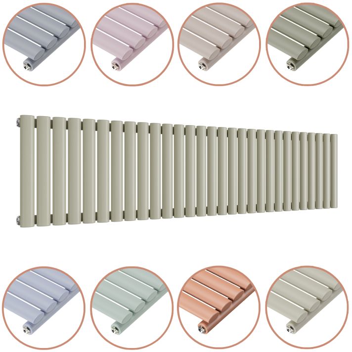 400 x 1652mm 'Pick A Pastel' Single Oval Tube Horizontal Radiator