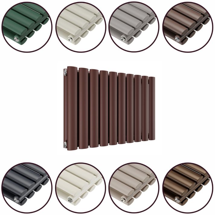 400 x 595mm 'Accent Collection' Double Oval Tube Horizontal Radiator