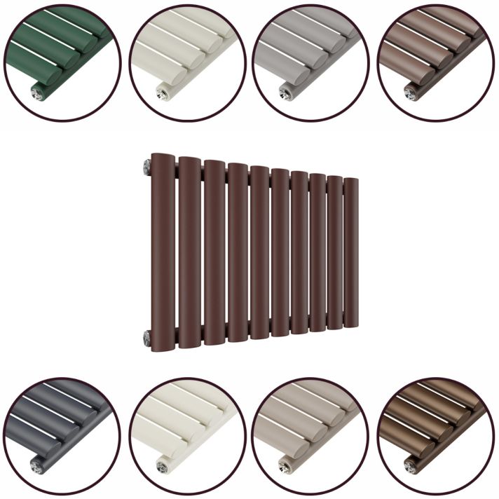 400 x 595mm 'Accent Collection' Single Oval Tube Horizontal Radiator