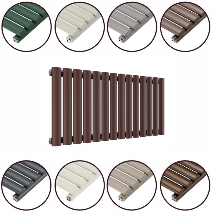 400 x 834mm 'Accent Collection' Single Oval Tube Horizontal Radiator
