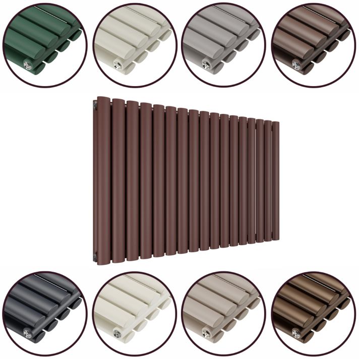 635 x 1000mm 'Accent Collection' Double Oval Tube Horizontal Radiator