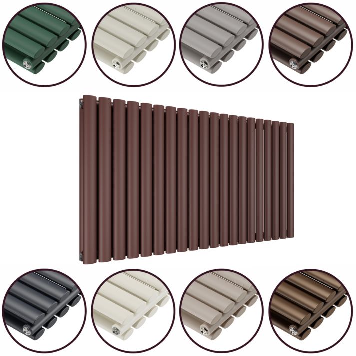 635 x 1180mm 'Accent Collection' Double Oval Tube Horizontal Radiator