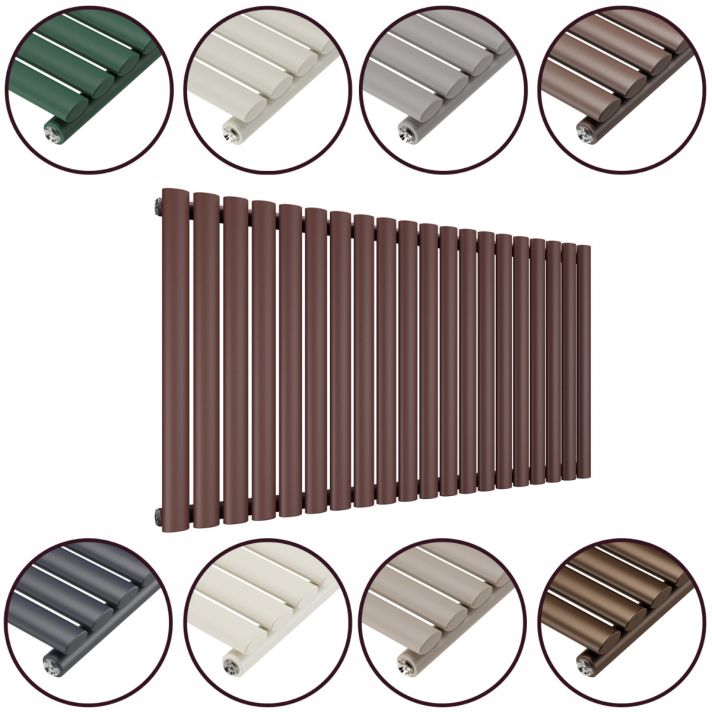 635 x 1180mm 'Accent Collection' Single Oval Tube Horizontal Radiator
