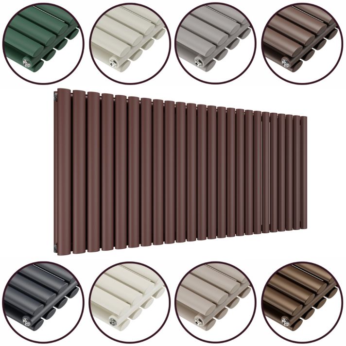 635 x 1411mm 'Accent Collection' Double Oval Tube Horizontal Radiator