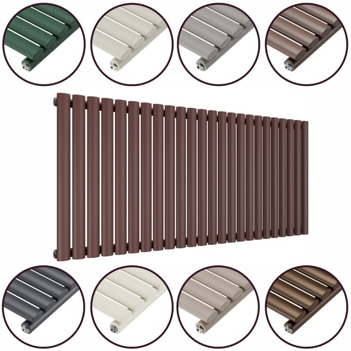 635 x 1411mm 'Accent Collection' Single Oval Tube Horizontal Radiator