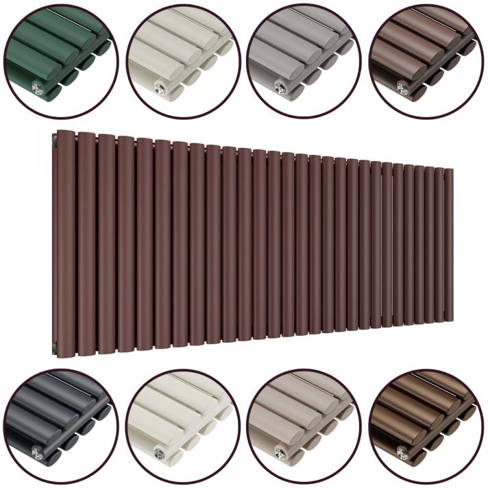 635 x 1652mm 'Accent Collection' Double Oval Tube Horizontal Radiator