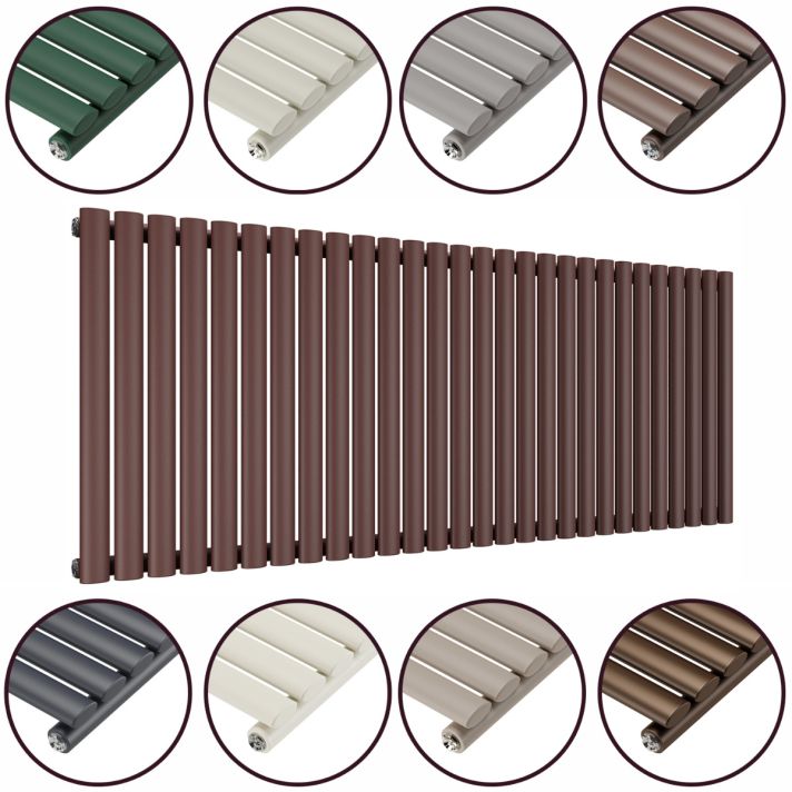 635 x 1652mm 'Accent Collection' Single Oval Tube Horizontal Radiator