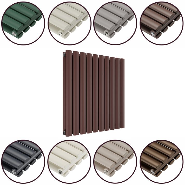 635 x 595mm 'Accent Collection' Double Oval Tube Horizontal Radiator