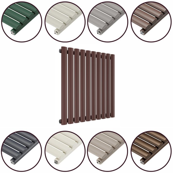 635 x 595mm 'Accent Collection' Single Oval Tube Horizontal Radiator