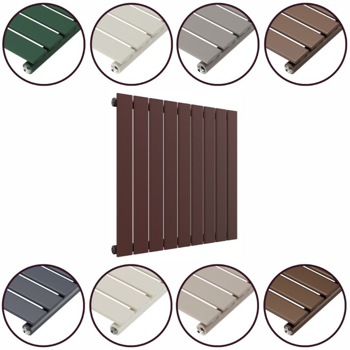 635 x 630mm 'Accent Collection' Single Flat Panel Horizontal Radiator