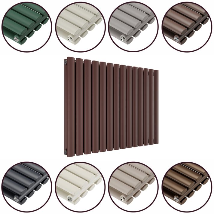 635 x 834mm 'Accent Collection' Double Oval Tube Horizontal Radiator
