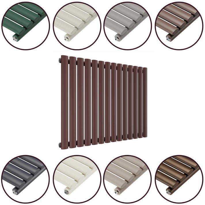 635 x 834mm 'Accent Collection' Single Oval Tube Horizontal Radiator 
