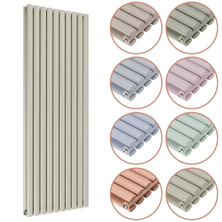 1780 x 590mm 'Pick A Pastel' Double Oval Tube Vertical Radiator