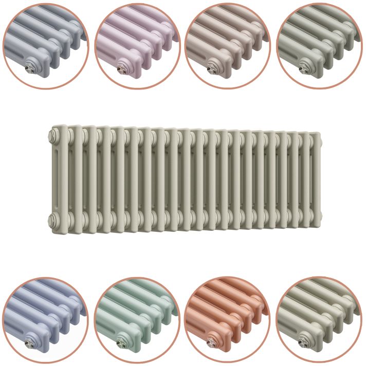 300 x 1013mm 'Pick A Pastel' Horizontal Traditional 2 Column Radiator