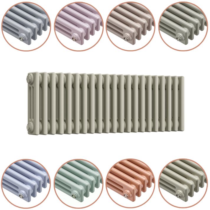 300 x 1013mm 'Pick A Pastel' Horizontal Traditional 3 Column Radiator