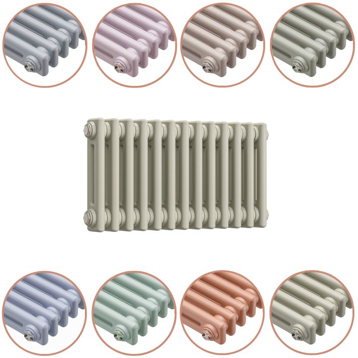 300 x 608mm 'Pick A Pastel' Horizontal Traditional 2 Column Radiator