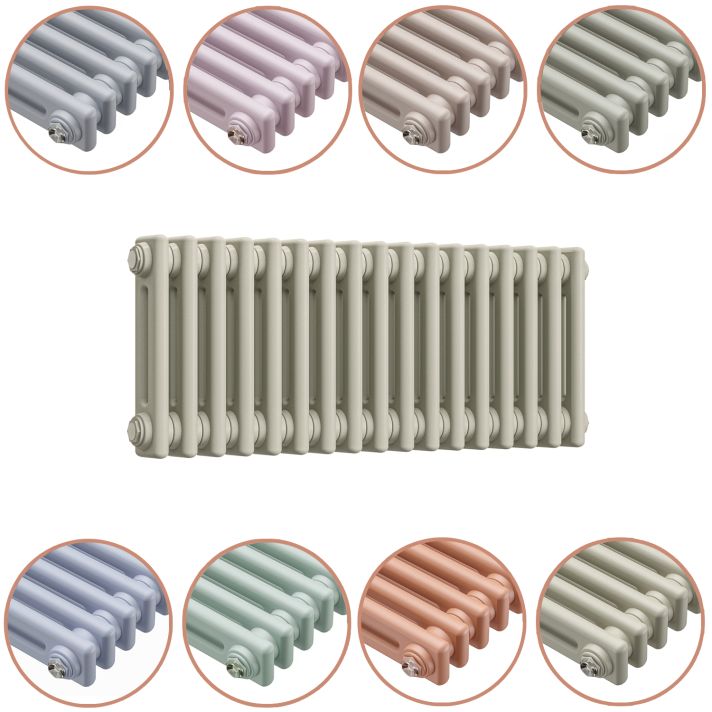 300 x 788mm 'Pick A Pastel' Horizontal Traditional 2 Column Radiator