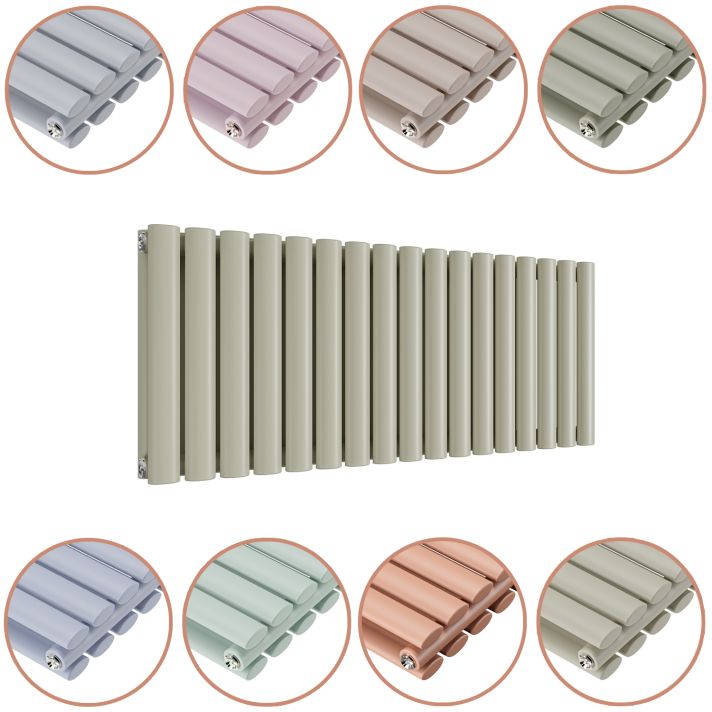 400 x 1000mm 'Pick A Pastel' Double Oval Tube Horizontal Radiator