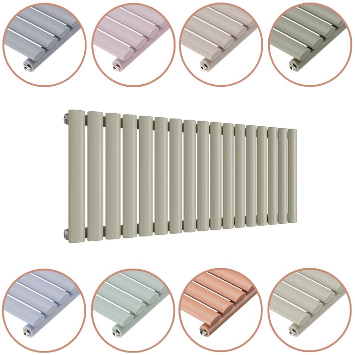 400 x 1000mm 'Pick A Pastel' Single Oval Tube Horizontal Radiator