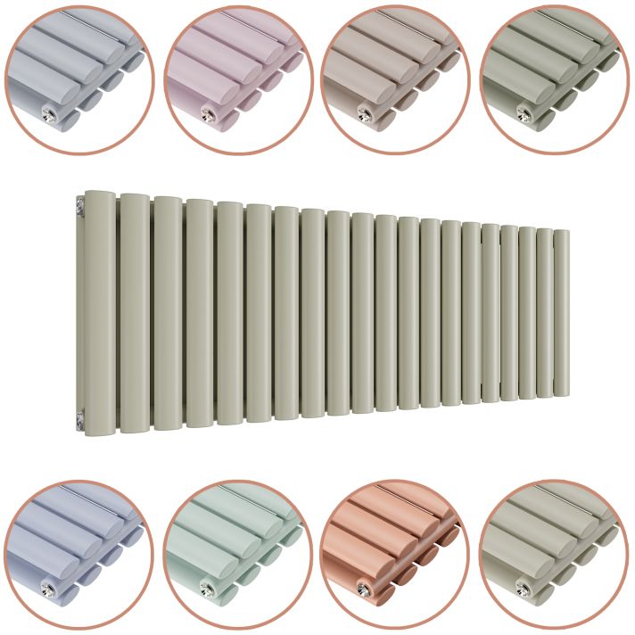400 x 1180mm 'Pick A Pastel' Double Oval Tube Horizontal Radiator
