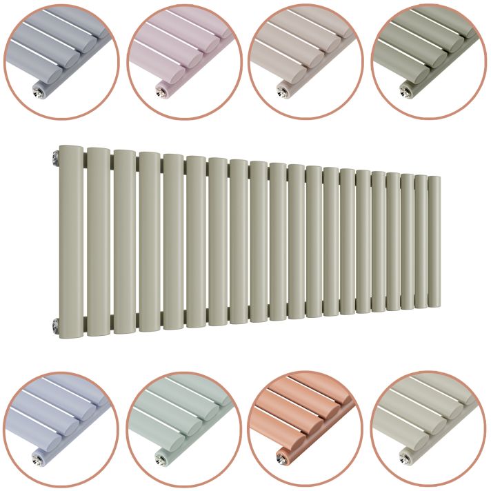 400 x 1180mm 'Pick A Pastel' Single Oval Tube Horizontal Radiator