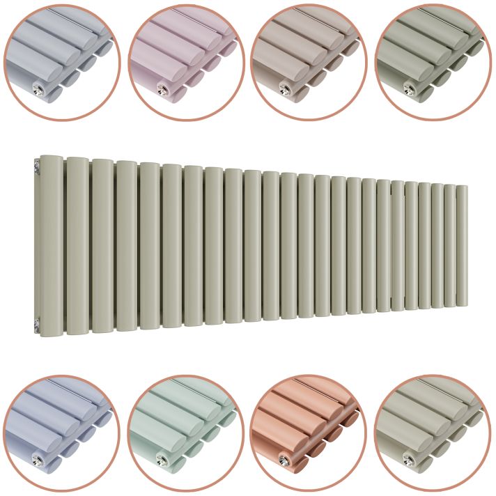 400 x 1411mm 'Pick A Pastel' Double Oval Tube Horizontal Radiator
