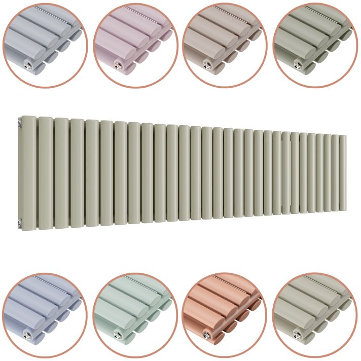 400 x 1652mm 'Pick A Pastel' Double Oval Tube Horizontal Radiator