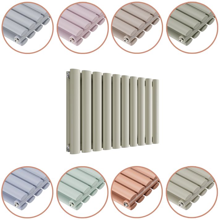 400 x 595mm 'Pick A Pastel' Double Oval Tube Horizontal Radiator