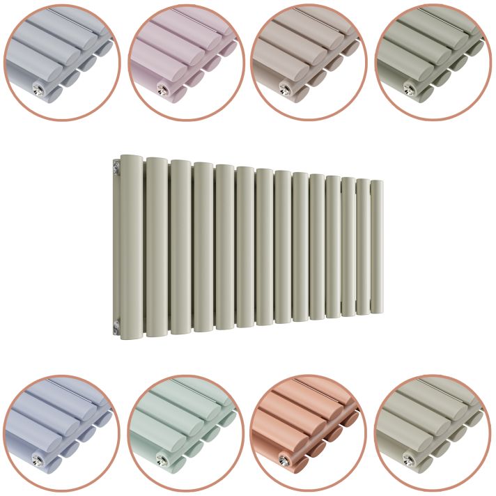 400 x 834mm 'Pick A Pastel' Double Oval Tube Horizontal Radiator