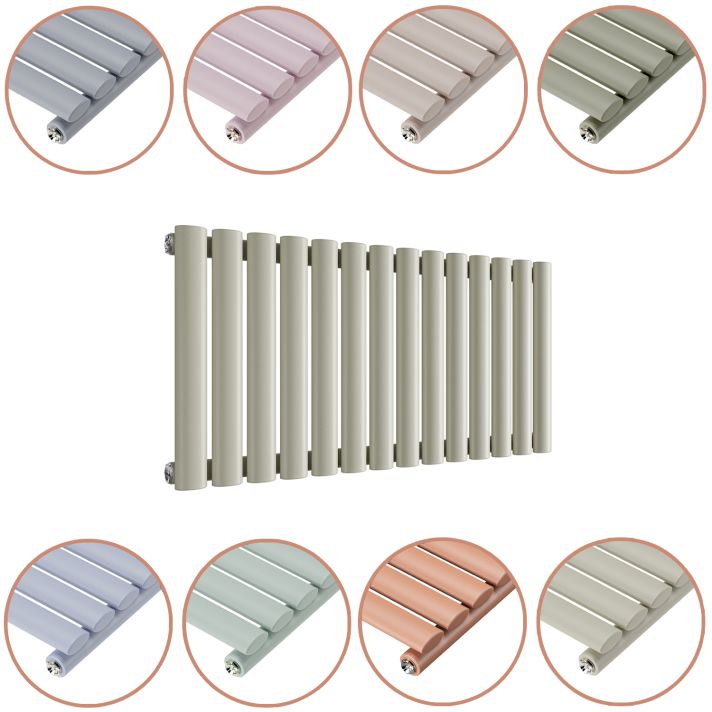 400 x 834mm 'Pick A Pastel' Single Oval Tube Horizontal Radiator