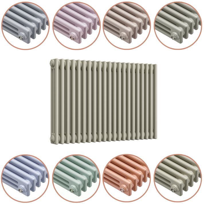 600 x 1013mm 'Pick A Pastel' Horizontal Traditional 3 Column Radiator