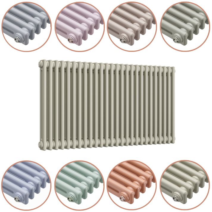 600 x 1193mm 'Pick A Pastel' Horizontal Traditional 2 Column Radiator