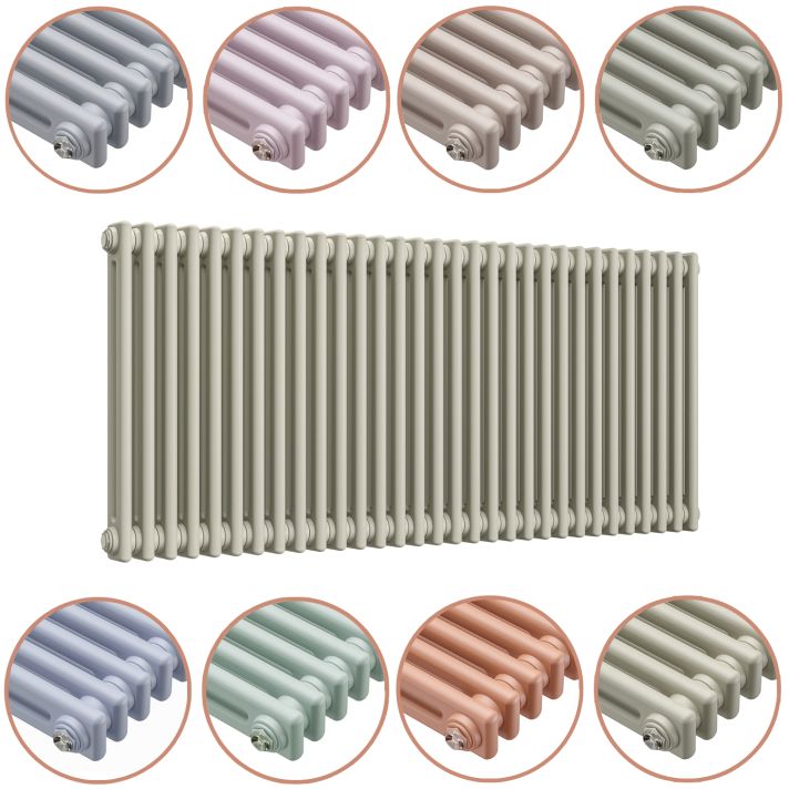 600 x 1508mm 'Pick A Pastel' Horizontal Traditional 2 Column Radiator