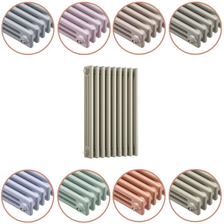 600 x 425mm 'Pick A Pastel' Horizontal Traditional 3 Column Radiator