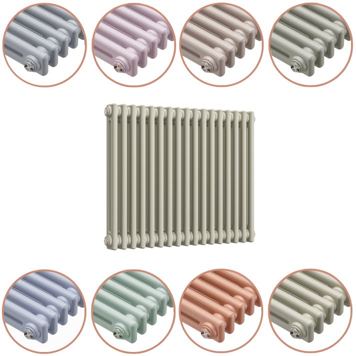 600 x 788mm 'Pick A Pastel' Horizontal Traditional 2 Column Radiator