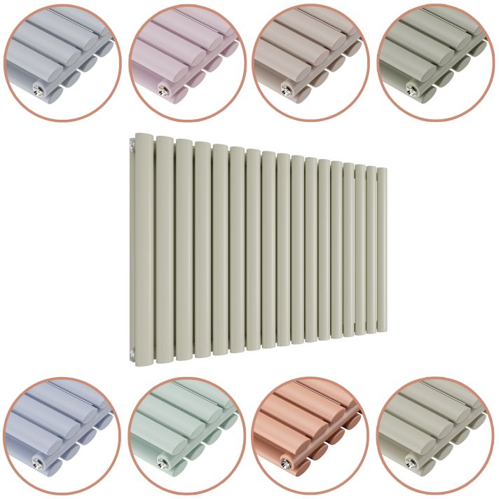 635 x 1000mm 'Pick A Pastel' Double Oval Tube Horizontal Radiator