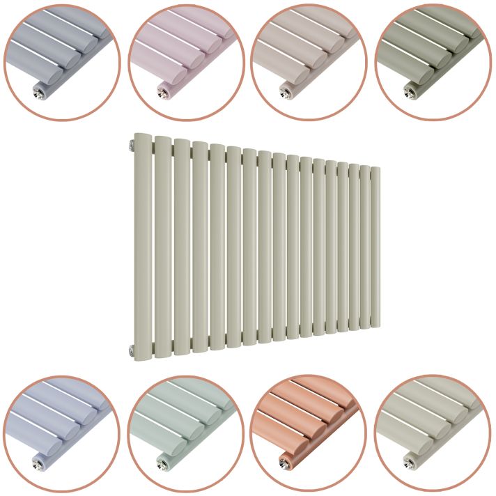 635 x 1000mm 'Pick A Pastel' Single Oval Tube Horizontal Radiator
