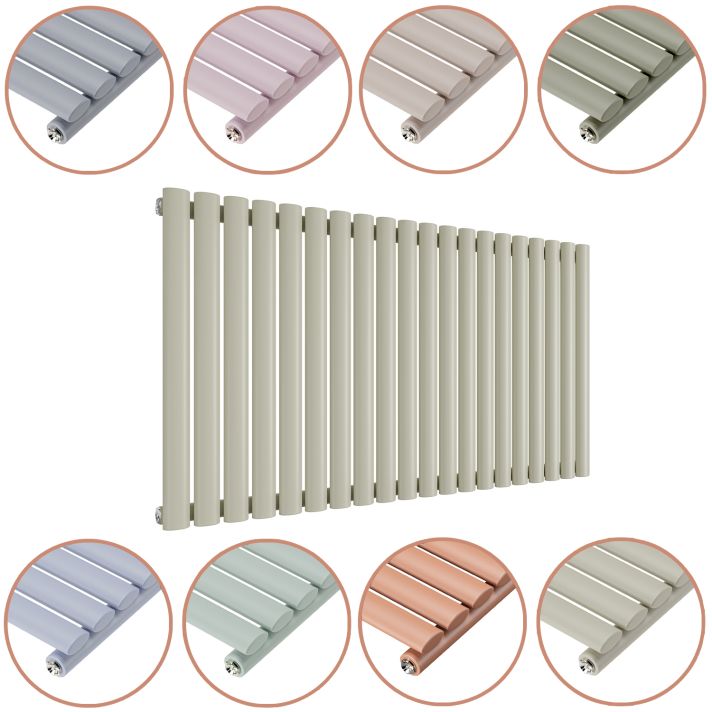 635 x 1180mm 'Pick A Pastel' Single Oval Tube Horizontal Radiator