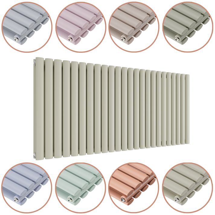 635 x 1411mm 'Pick A Pastel' Double Oval Tube Horizontal Radiator