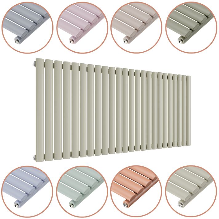 635 x 1411mm 'Pick A Pastel' Single Oval Tube Horizontal Radiator