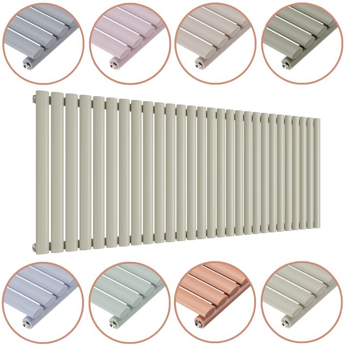 635 x 1652mm 'Pick A Pastel' Single Oval Tube Horizontal Radiator